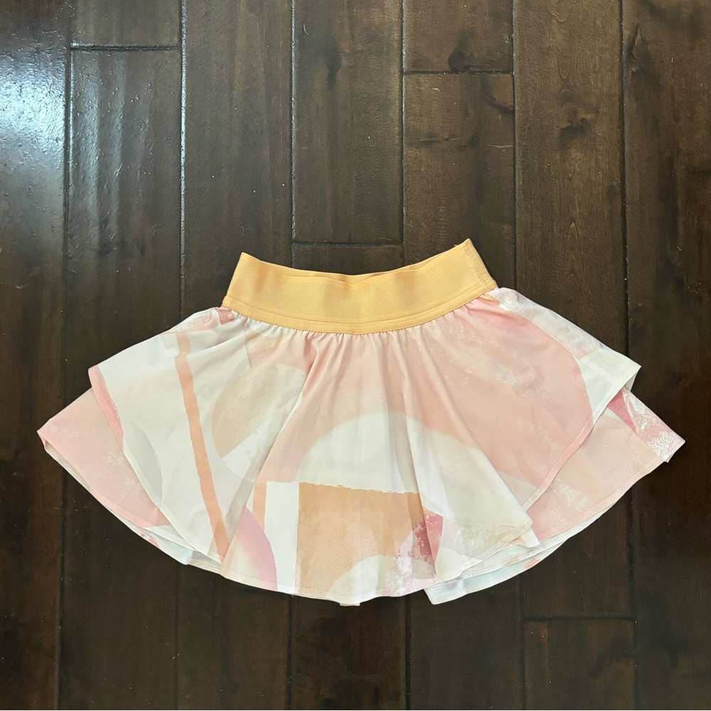 Lululemon Court Rival High Rise Skirt Size 2 Pink/Orange